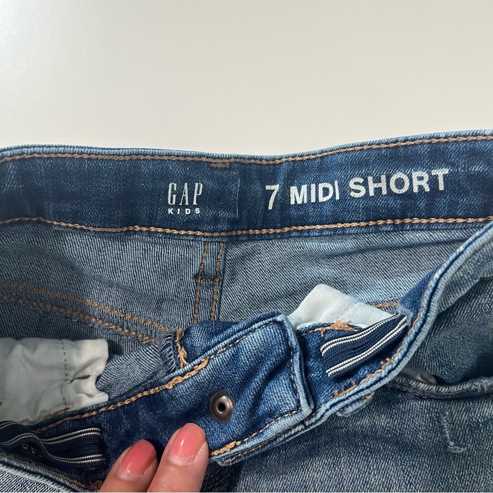 GAP Kids Distressed Blue Shorts - Picture 2 of 3
